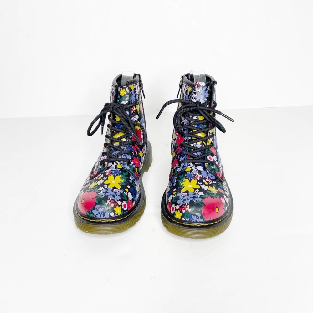 Dr. Martens Kids Floral Boots - Black Multicolor - Picture 4 of 13